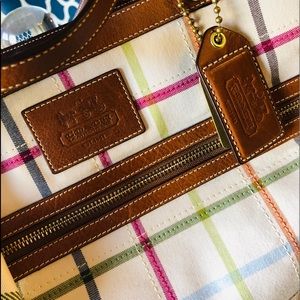 Coach Bleeker Tattersall Travel Tote